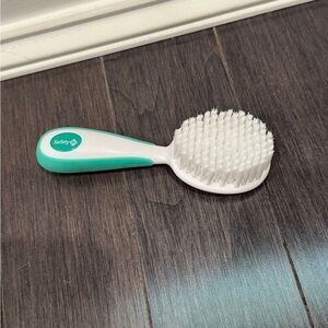 NWOT Safety 1st Soft Baby Hair Brush - Teal and White
